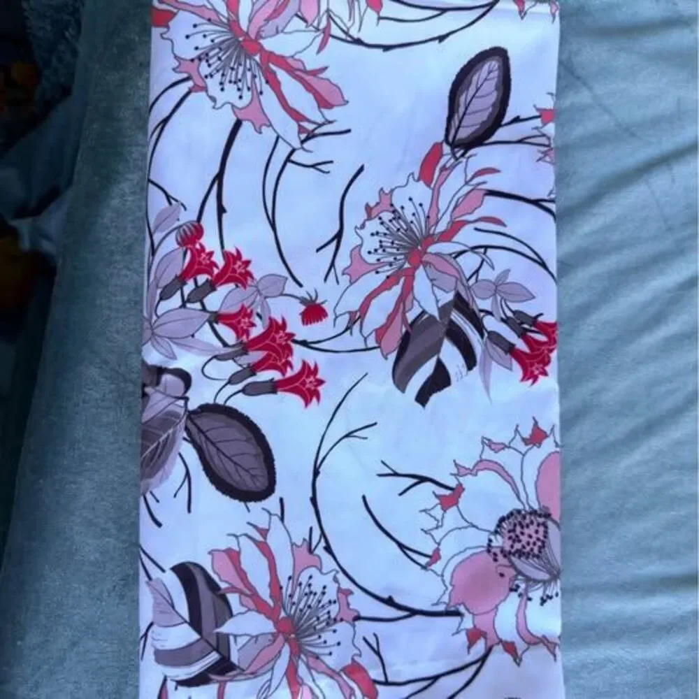 Floral Curtain Panels Set of 2 | Blush Pink & Coral | 56” x 63”